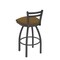 Holland Bar Stool Co 25" Low Back Swivel Counter Stool, Pewter Finish, Canter Saddle Seat 41125PW012 - alternate 2